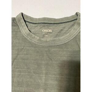 ASOS Mens XL Cosmic Healing Graphic T-Shirt Sage Green Relaxed Slub Tee